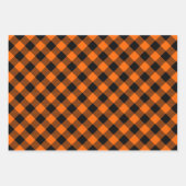 Orange und Black Buffalo Karo Halloween Geschenkpapier Set (Vorderseite 2)