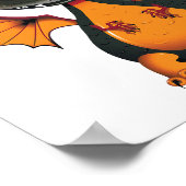 Orange und Black Dragon Poster (Ecke)