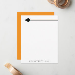 Orange und Black F-15 Personal Stationery Mitteilungskarte