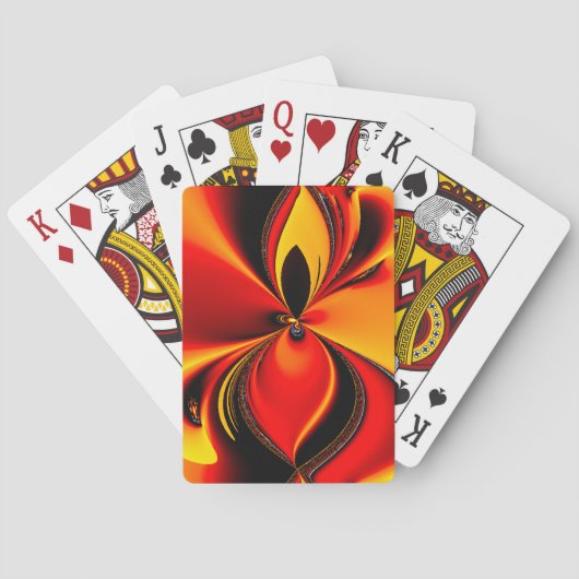 Orange- und Black-Flavor-Fraktal Spielkarten (Rückseite)