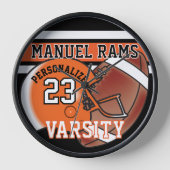 Orange und Black Football Jersey | BEDÜRFTIG Uhr (Vorderseite)