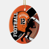 Orange und Black Football Player Keramikornament (Rechts)