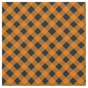 Orange und Black Gingham Prüfmuster Stoff