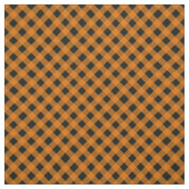 Orange und Black Gingham Prüfmuster Stoff (Muster)