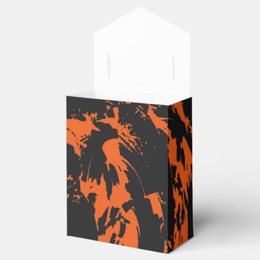 Orange und Black Graffiti Spritzer Geschenkschachtel (Geöffnet)
