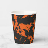 Orange und Black Graffiti Spritzer Pappbecher (Links)