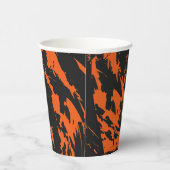 Orange und Black Graffiti Spritzer Pappbecher (Rechts)