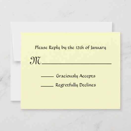 Orange und Black Grunge Damask UAWG Wedding RSVP Karte (Rückseite)