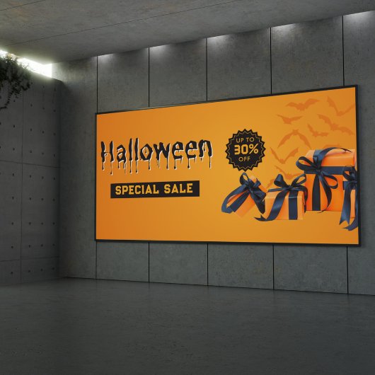 Orange- und Black Halloween-Werbeaktion Banner