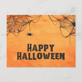 Orange und Black Happy Halloween Postkarte