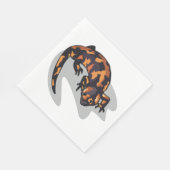Orange und Black Lizard Napkins Serviette (Ecke)