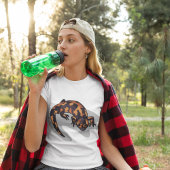 Orange und Black Lizard T - Shirt