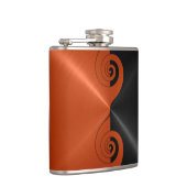 Orange und Black Metallic Flachmann (Rechts)