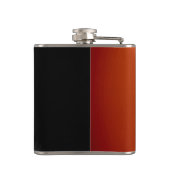 Orange und Black Metallic Flachmann (Rückseite)