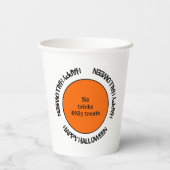 Orange und Black Modern Happy Halloween Party Pappbecher (Rückseite)