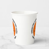 Orange und Black Modern Happy Halloween Party Pappbecher (Links)