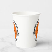 Orange und Black Modern Happy Halloween Party Pappbecher (Rechts)