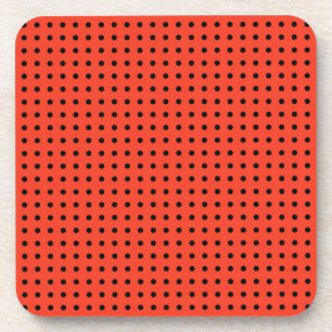 Orange und Black Polka Dot Pattern Untersetzer