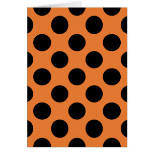Orange und Black Polka Dots
