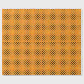 Orange und Black Polka Dots Geschenkpapier (Flach)