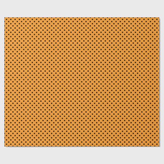 Orange und Black Polka Dots Geschenkpapier (Flach)