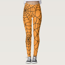 Orange- und Black-Spione-Leggings