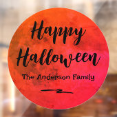 Orange und Black Spooky Full Moon Happy Halloween Fensteraufkleber (Blatt 2)