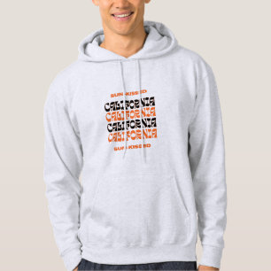 Orange und Black Sun Kissed California Hoodie