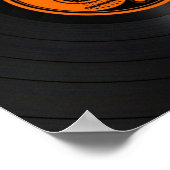 Orange und Black Yin Yang Gitarren Vinyl Graphic Poster (Ecke)