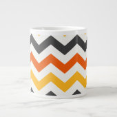 Orange und Black Zigzag Jumbo-Tasse (Vorderseite)