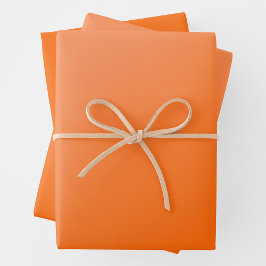Orange und blassorange subtiler und eleganter Farb Geschenkpapier Set
