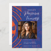 Orange und Blau Einladung (Vorne/Hinten)