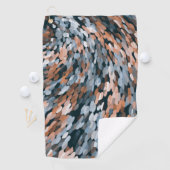 Orange und Blau Golfhandtuch (Insitu)