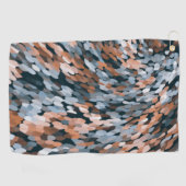 Orange und Blau Golfhandtuch (Horizontal)