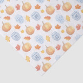 Orange und Blau, Herbstlaube mit Pumpkins Seidenpapier (Detail)