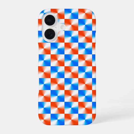 Orange und Blau iPhone 16 Hülle (Rückseite)