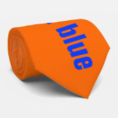 orange und blau krawatte (Gerollt)