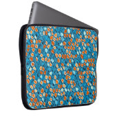 Orange und Blau Laptopschutzhülle (Vorne Rechts)