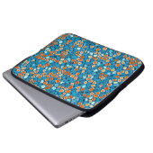 Orange und Blau Laptopschutzhülle (Vorne Knopf)
