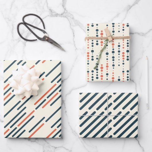 orange und blau Vol. 2 Geschenkpapier Set (Vorderseite)