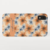 Orange und blaue Blumen Case-Mate iPhone Hülle (Rückseite (Horizontal))
