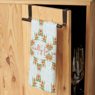 Orange und blaue Designer Aquarell Küchentücher