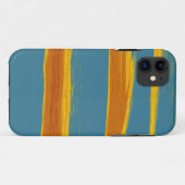 Orange und blaue Ölfarbe moderne Streifen Grafik Case-Mate iPhone Hülle (Rückseite (Horizontal))