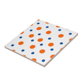 orange und blaue Polka-Punkte Fliese (Seite)