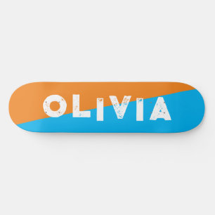 Orange und blaue Skateboardspaltung Skateboard