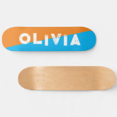 Orange und blaue Skateboardspaltung Skateboard (Horizontal)