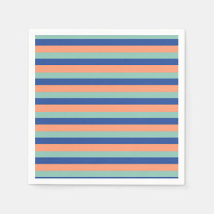 Orange- und blaue Streifen Servietten