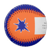 Orange und Blauer Baseball, PERSONALISIERT und BIL Baseball (Vorderseite Links)