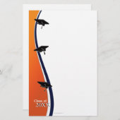 Orange und blaues briefpapier (Vorne/Hinten)