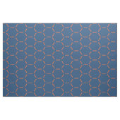 Orange und blaues Hexagon-Muster Stoff (Fat Quarter (45,7 x 55,9 cm))
